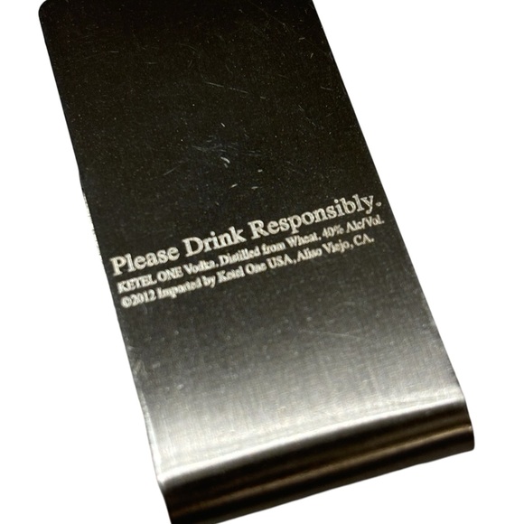 Ketel One Vodka Metal Money clip silver Red Logo Advertising - Picture 3 of 4